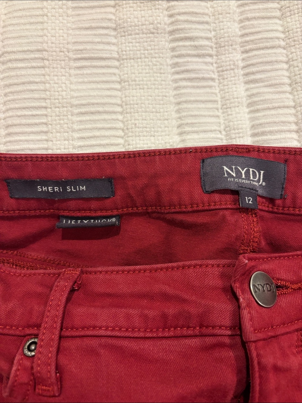NYDJ Women’s Sherri Slim Straight Leg Jeans 12 - Picture 2 of 7